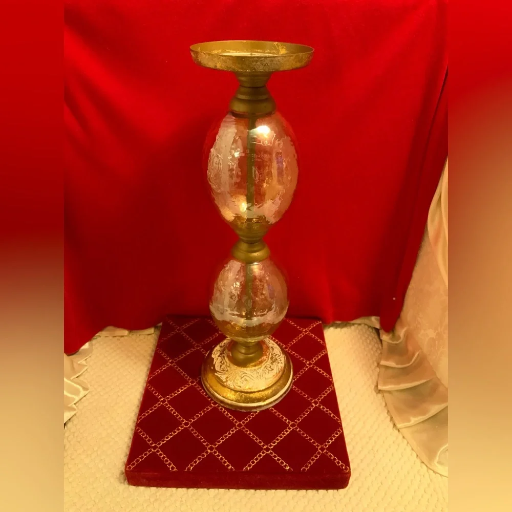 LUSTER GLASS CANDEL STICK